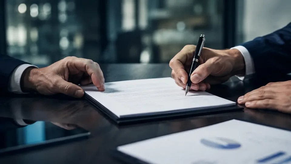Reunión para analizar riesgos y seguros de una empresa